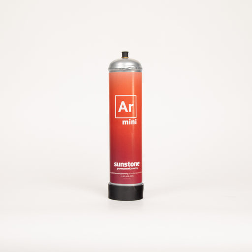 Red spray can with '"Ar" Argon mini' branding on a white background